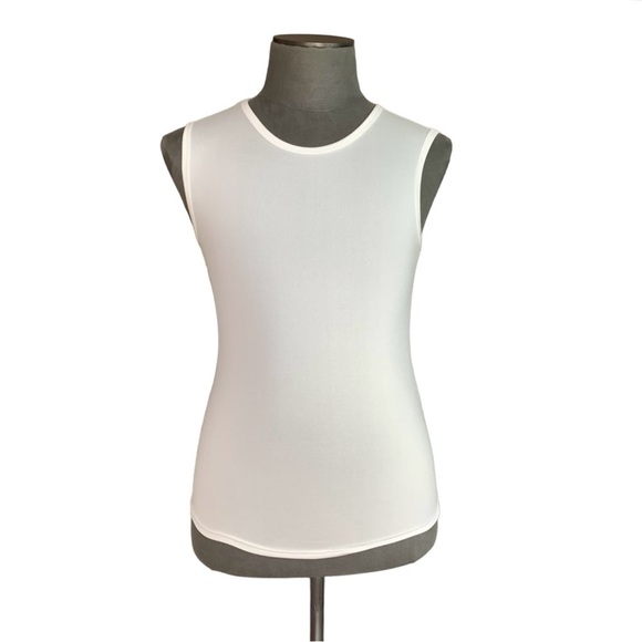 NWOT Men’s Tank Top Casual Tank Top White Athletic Top Workout Tank Top - Picture 2 of 4